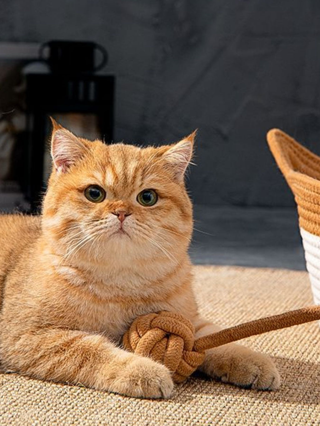 Cat Ear Woven Pet Nest by Trendsi