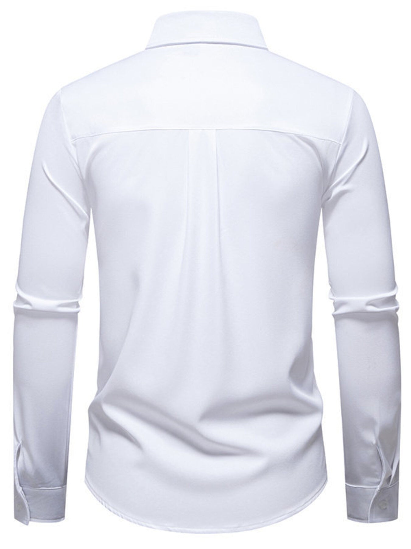 Men's Button Up Long Sleeve Shirt by Trendsi
