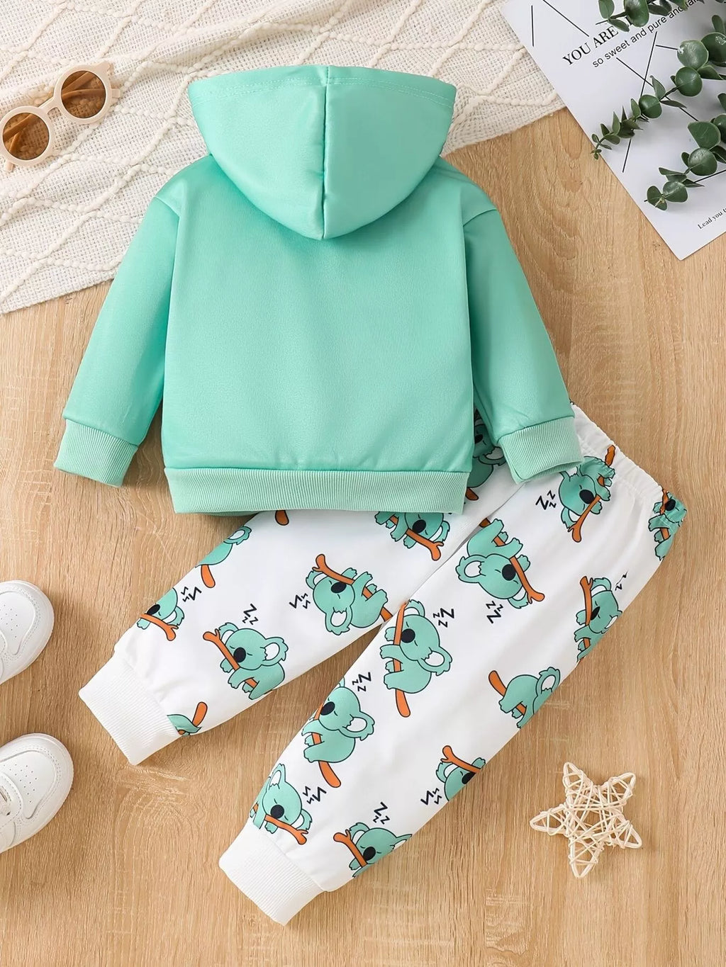 Children's Koala Graphic Hoodie & Pants Set by Trendsi