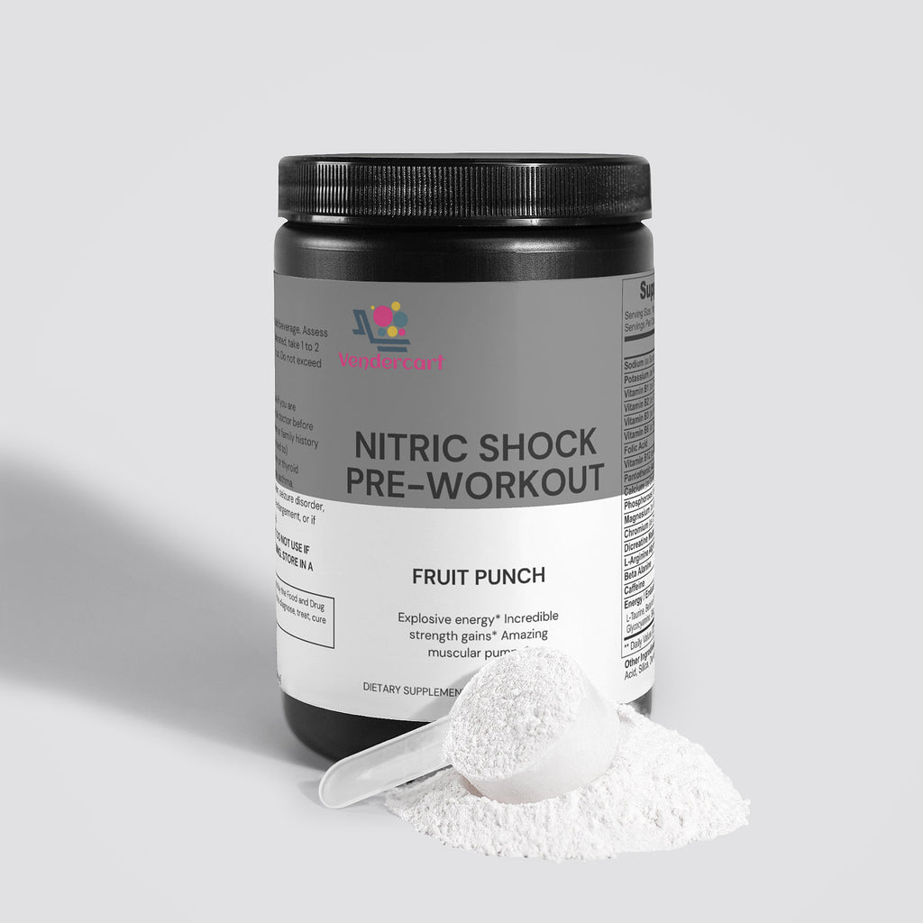 Nitric Shock Pre Workout Strength, Energy, Endurance, And Mental Focus Booster by DC-THE CEO