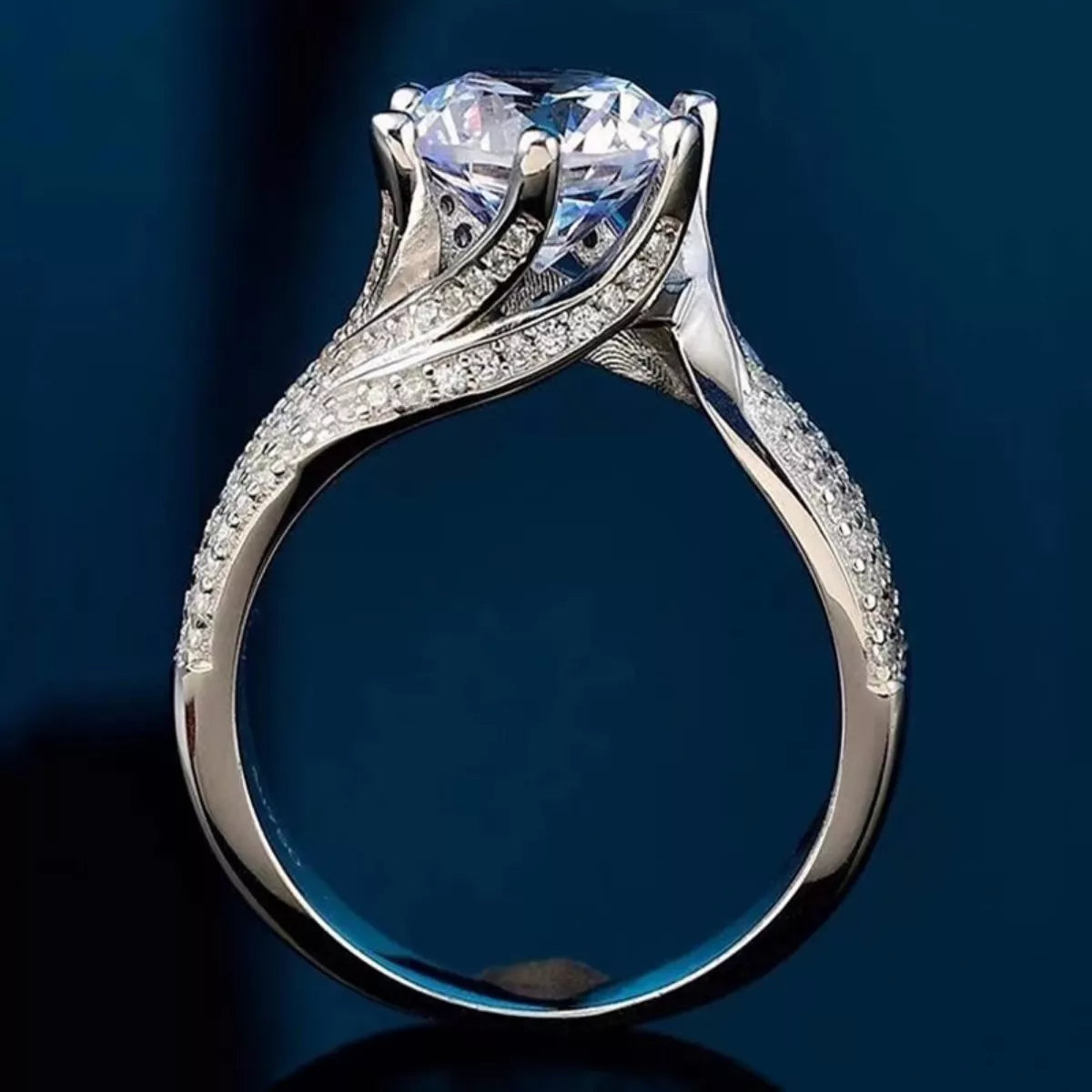 3 Carat Moissanite 925 Sterling Silver Ring by Trendsi
