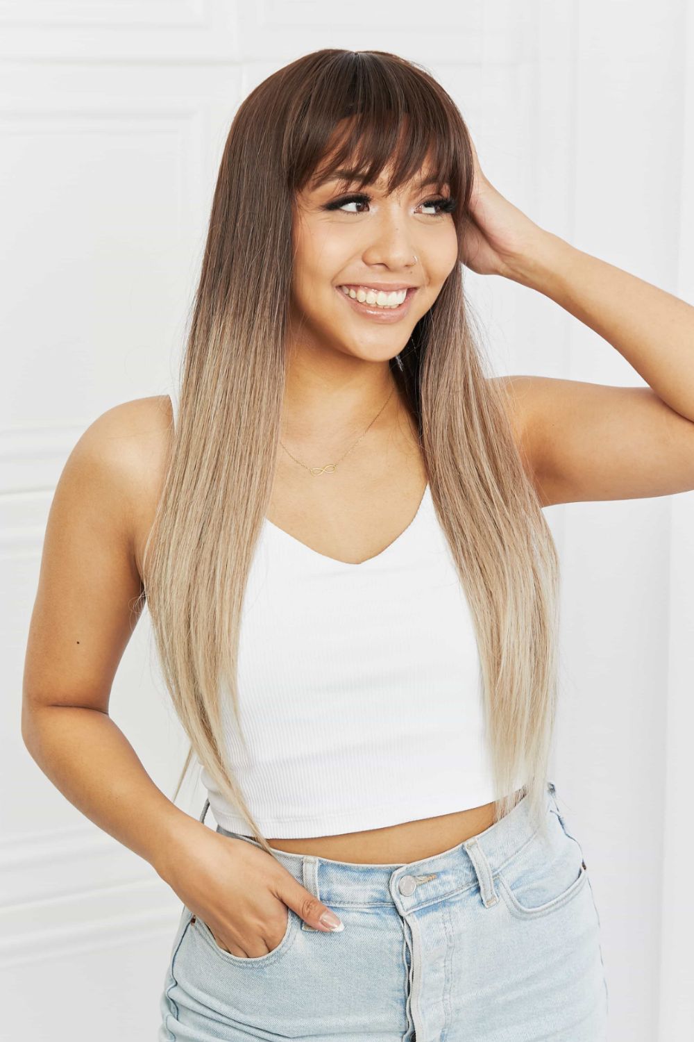 Long Straight Synthetic Wigs 26'' by Trendsi