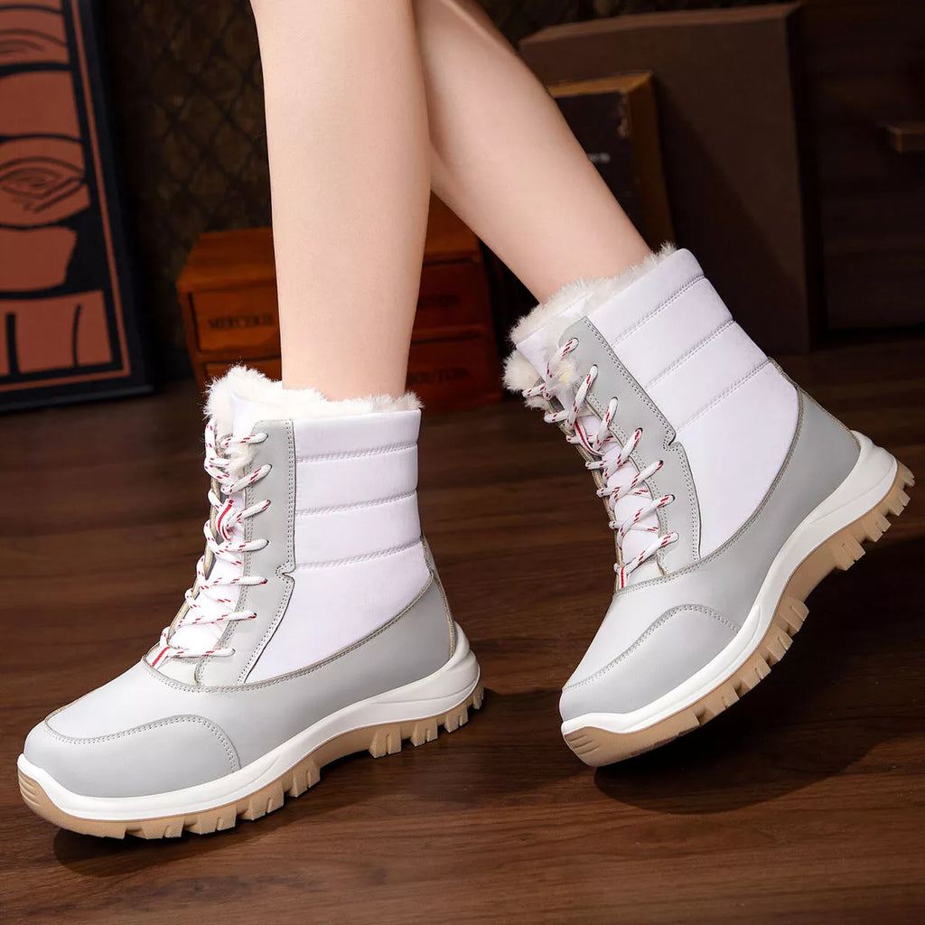 Winter Waterproof Snow Boots with Warm Fur Lining by Trendsi