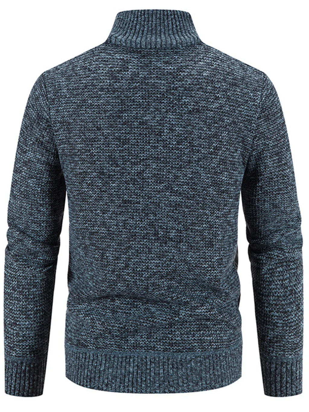 Men's Plus Size Quilted Knit Bomber Jacket with Stand Collar by Trendsi
