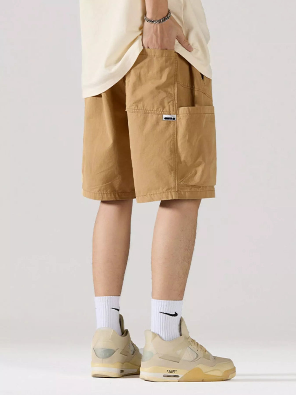 Men's Full Size Casual Cargo Shorts with Drawstring Plus Size by Trendsi