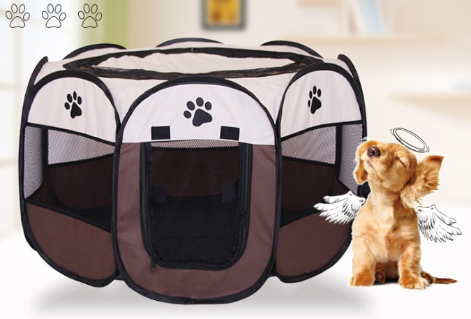Folding Octagonal Pet Fence Oxford Cloth Cat And Dog Kennel by DC-THE CEO