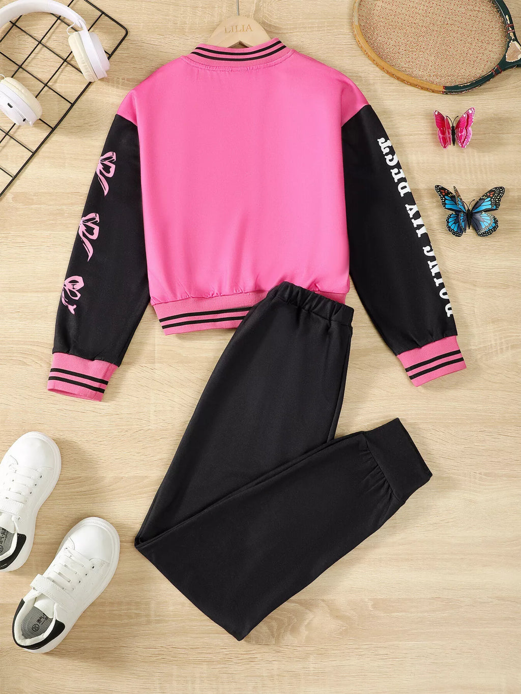 Children's Button Up Outerwear and Pants Set by Trendsi