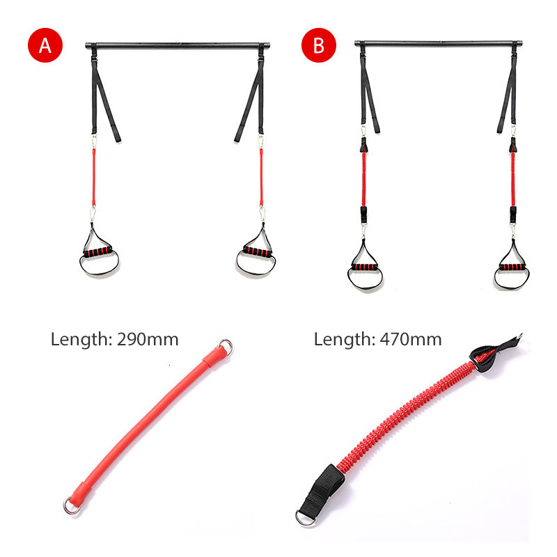 Body Workout Trainer Bar with Resistance Bands Rubber Buckles by DC-THE CEO
