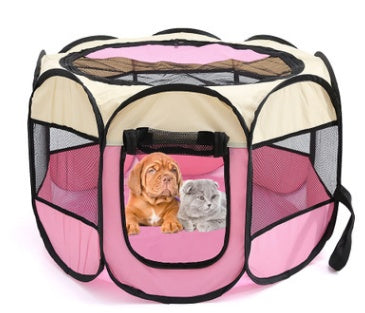 Folding Octagonal Pet Fence Oxford Cloth Cat And Dog Kennel by DC-THE CEO