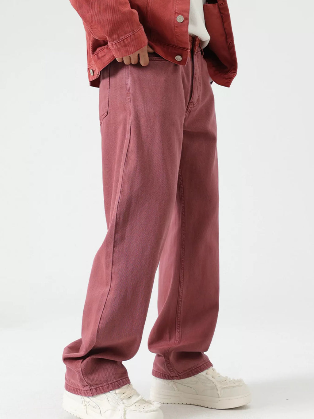 Men's Vintage Wash Wide Leg Jeans by Trendsi