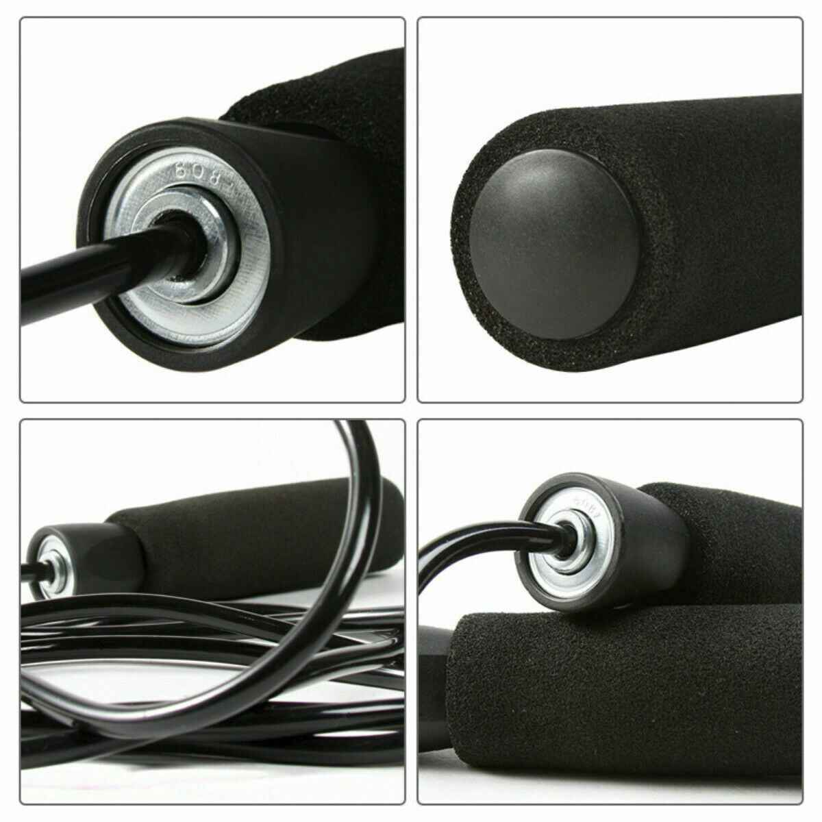 Gym Aerobic Exercise Boxing Skipping Rope Adjustable Bearing Speed Fitness Bearing Rope Tangle-Free Jumping Rope Speed Equipments Skipping Adjustable Skipping Rope