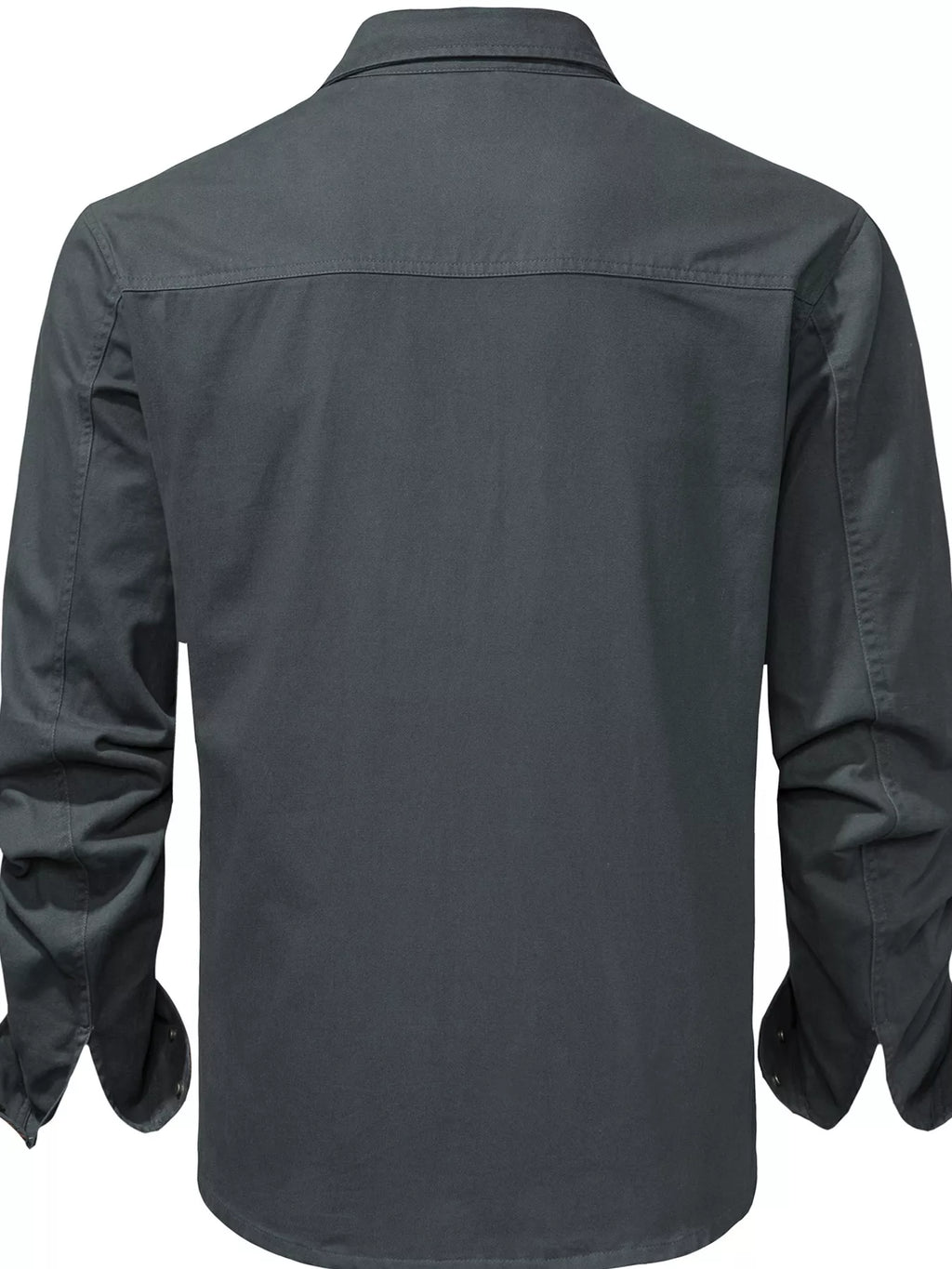 Men's Casual Long Sleeve Button-Down Shirt with Pockets by Trendsi