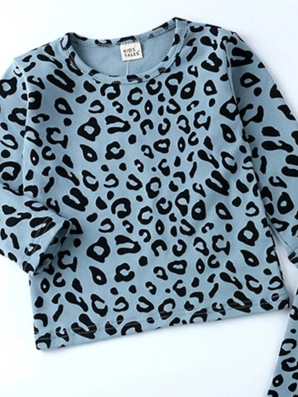Children's Leopard Print Long Sleeve Top and Pants Set by Trendsi