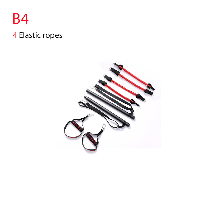 Body Workout Trainer Bar with Resistance Bands Rubber Buckles by DC-THE CEO