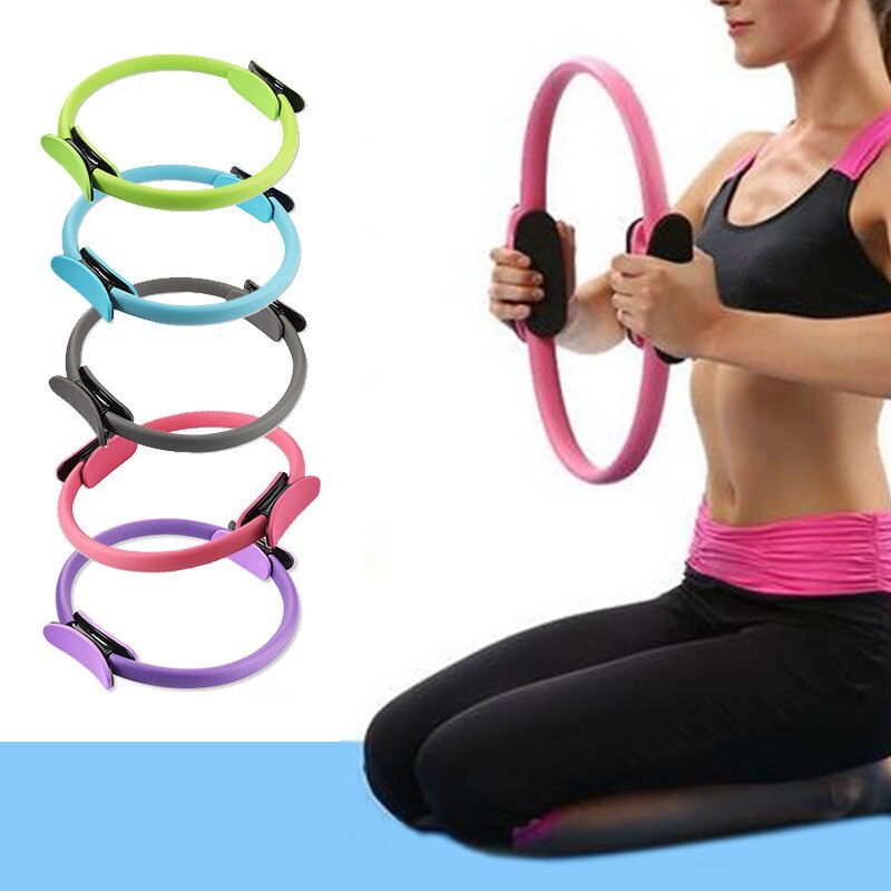 Yoga Fitness Pilates Ring Women Girls Circle Magic Dual Exercise Home Gym Workout Sports Lose Weight Body Resistance by DC-THE CEO