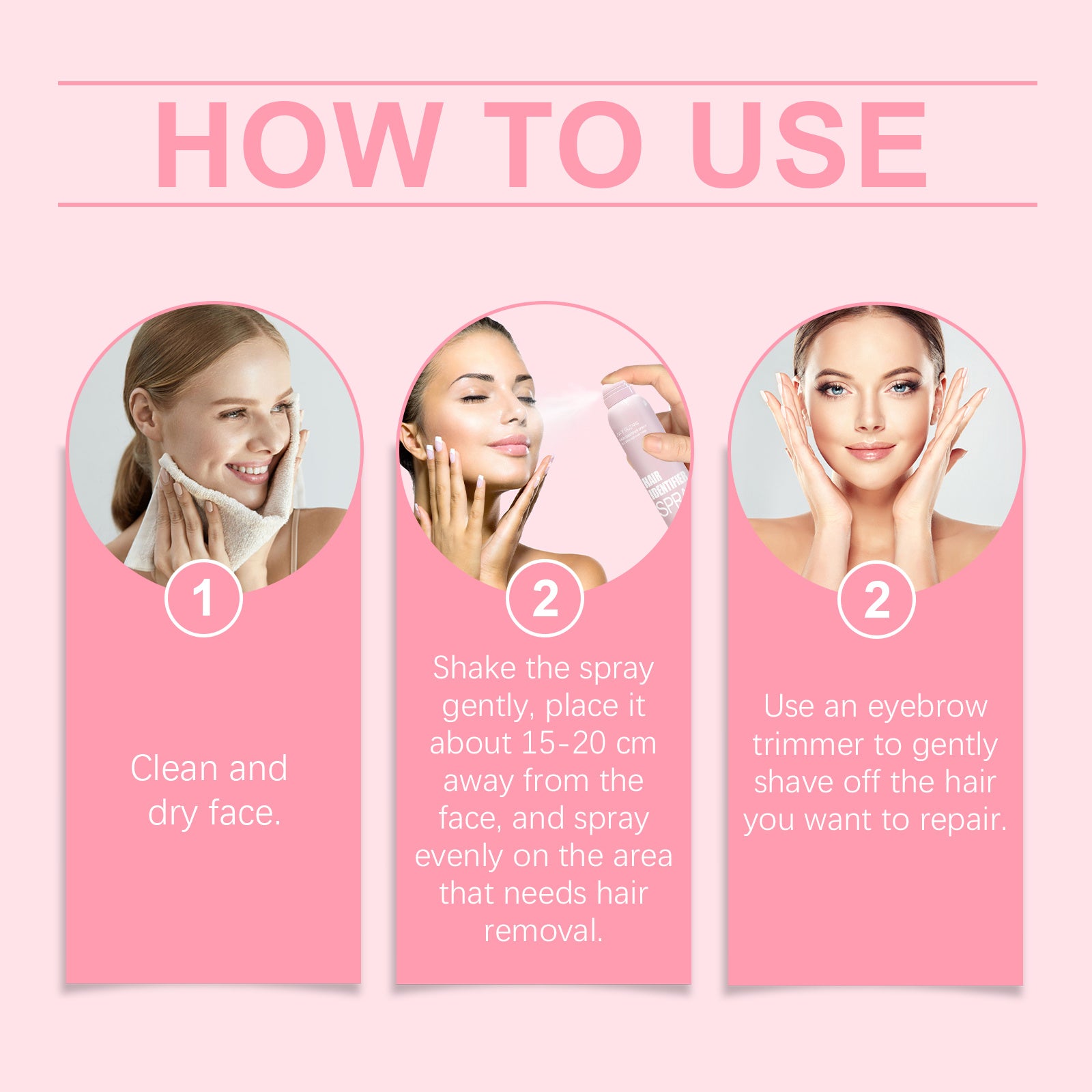 Jaysuing Facial Hair Removal Spray, Easily Softens Hair Facial Cleansing And Gentle Hair Removal Spray by DC-THE CEO