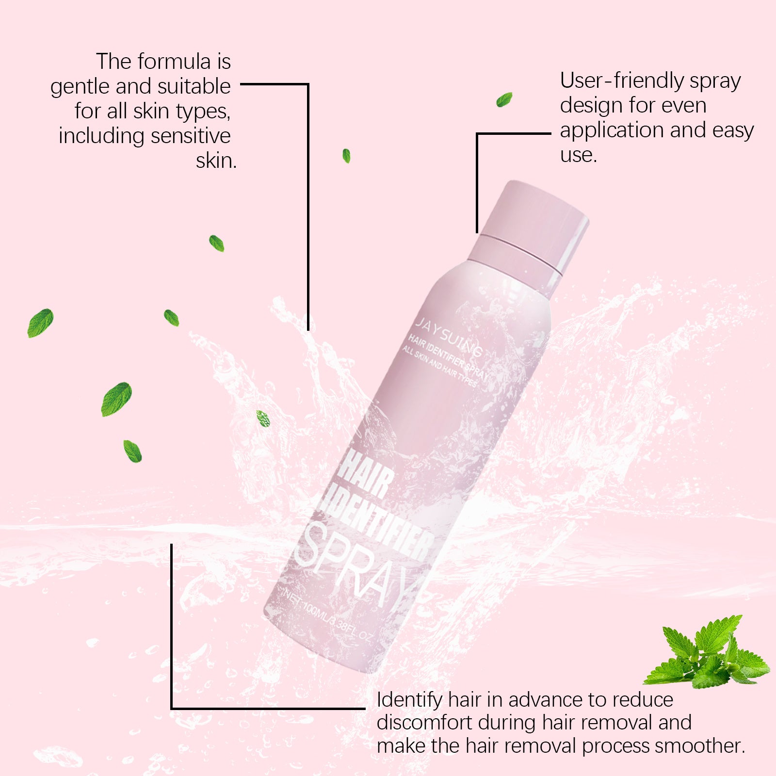 Jaysuing Facial Hair Removal Spray, Easily Softens Hair Facial Cleansing And Gentle Hair Removal Spray by DC-THE CEO