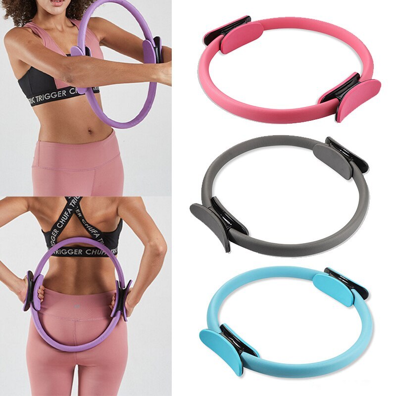 Yoga Fitness Pilates Ring Women Girls Circle Magic Dual Exercise Home Gym Workout Sports Lose Weight Body Resistance by DC-THE CEO