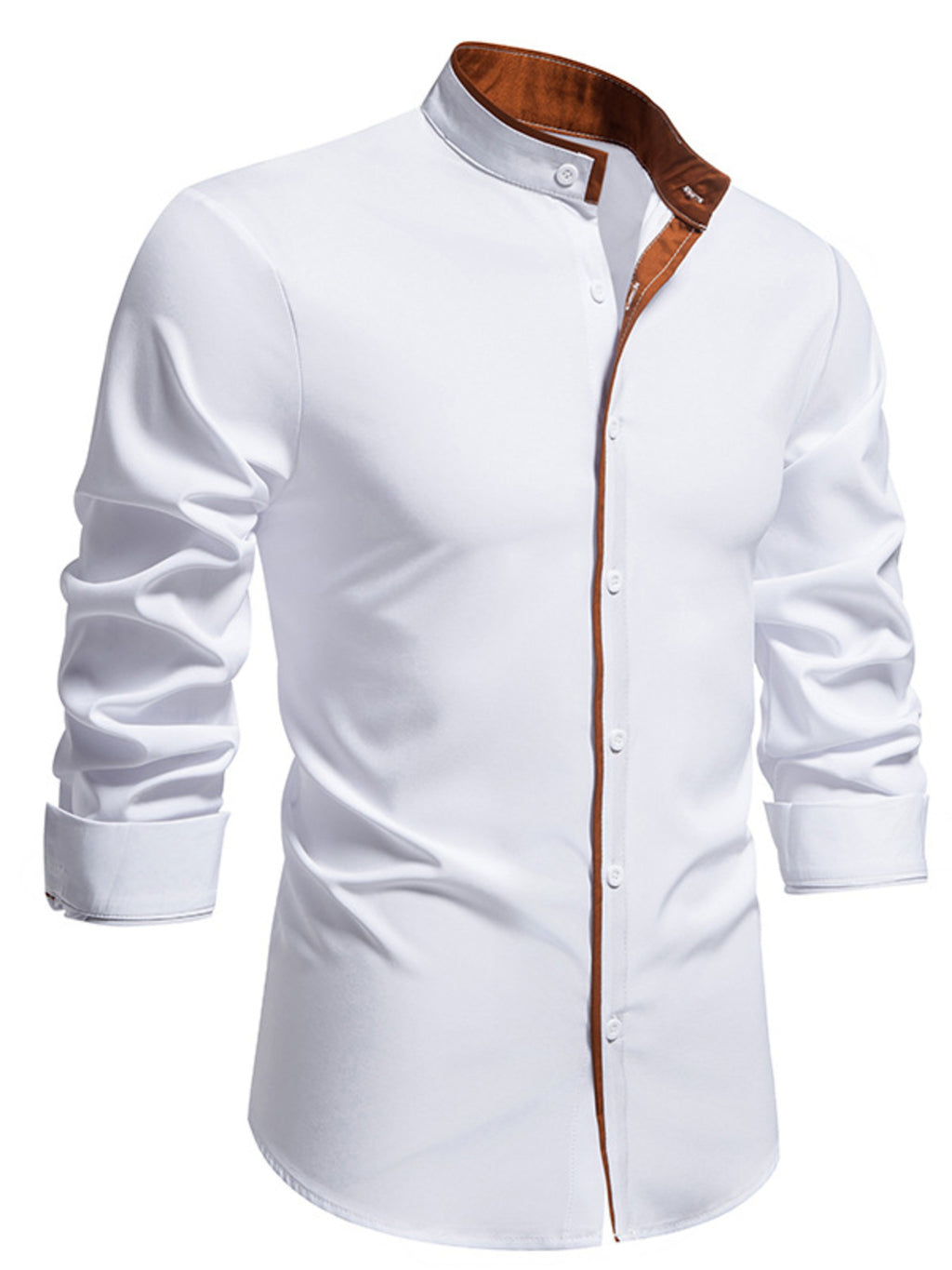 Men's Slim Fit Long Sleeve Shirt by Trendsi