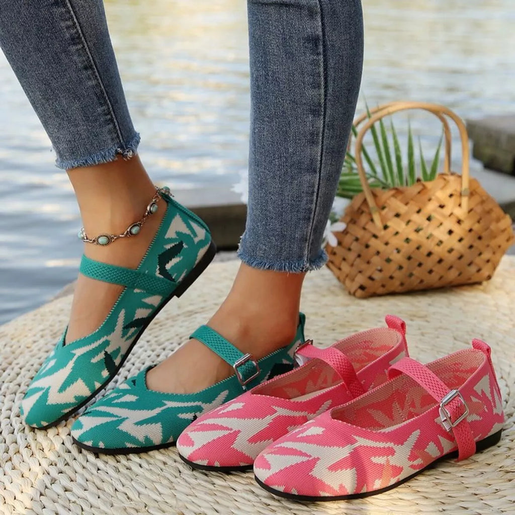 Round Toe Mesh Slip-Ons by Trendsi