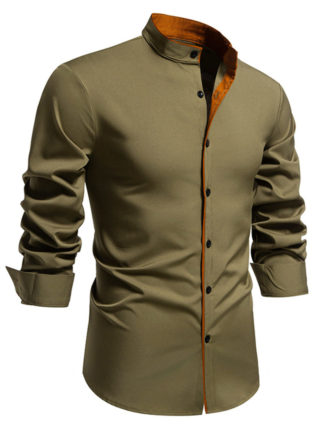Men's Slim Fit Long Sleeve Shirt by Trendsi