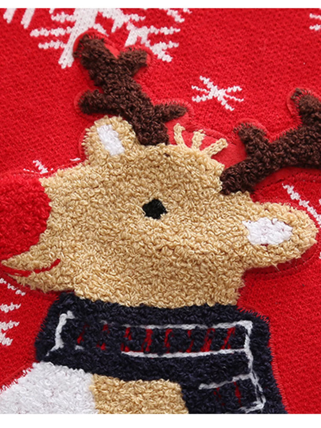 Children's Christmas Reindeer Snowflake Knitted Sweater by Trendsi