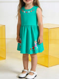 Children's Sleeveless Embroidered Casual Dress by Trendsi