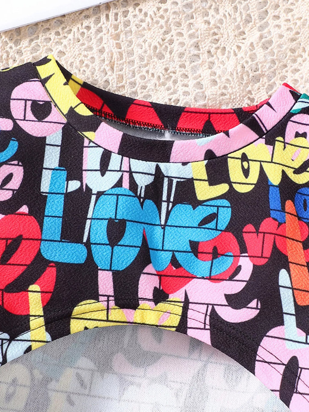 Children's Colorful Geometric Print Top & Jumpsuit Set by Trendsi