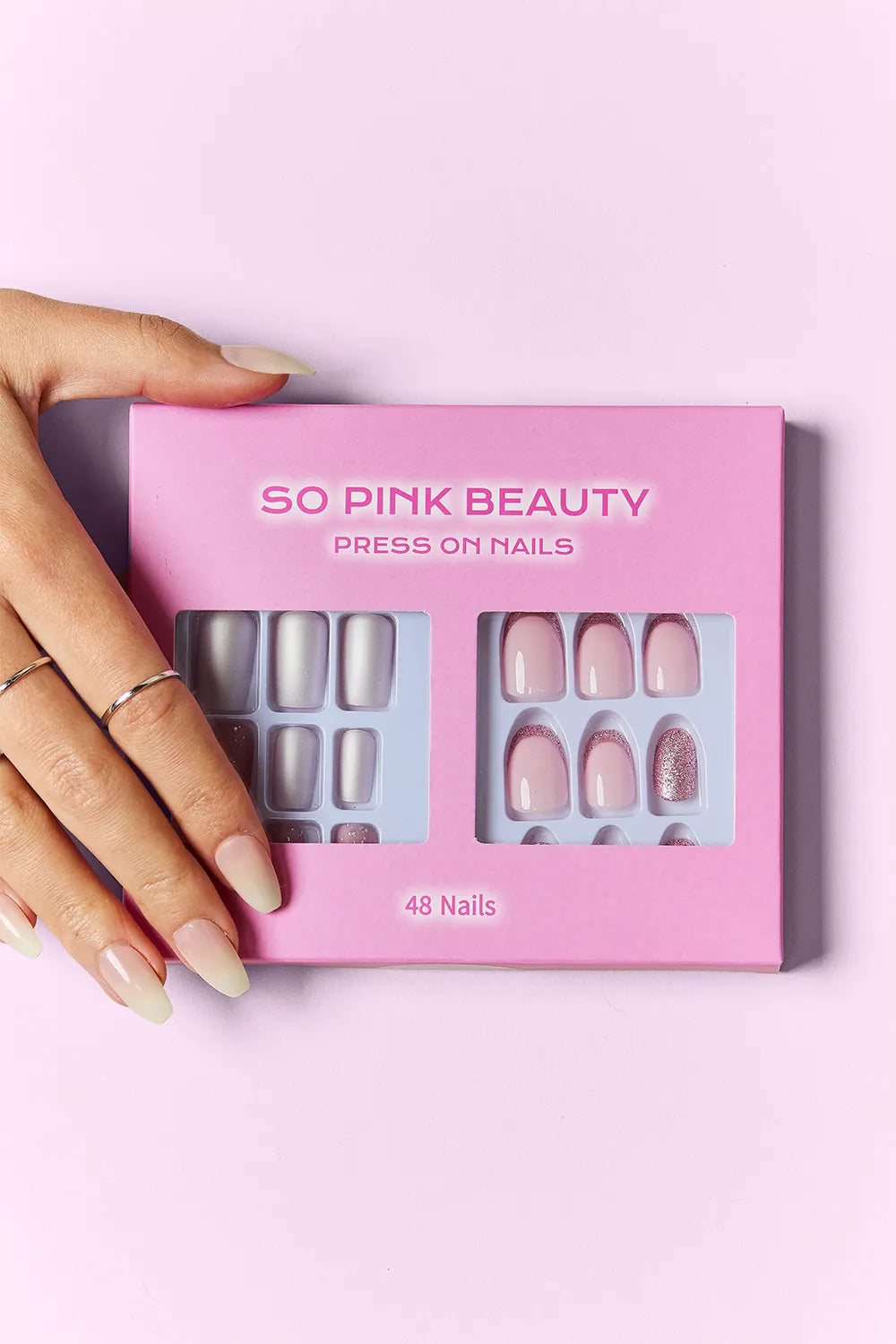 SO PINK BEAUTY Press On Nails 2 Packs by Trendsi