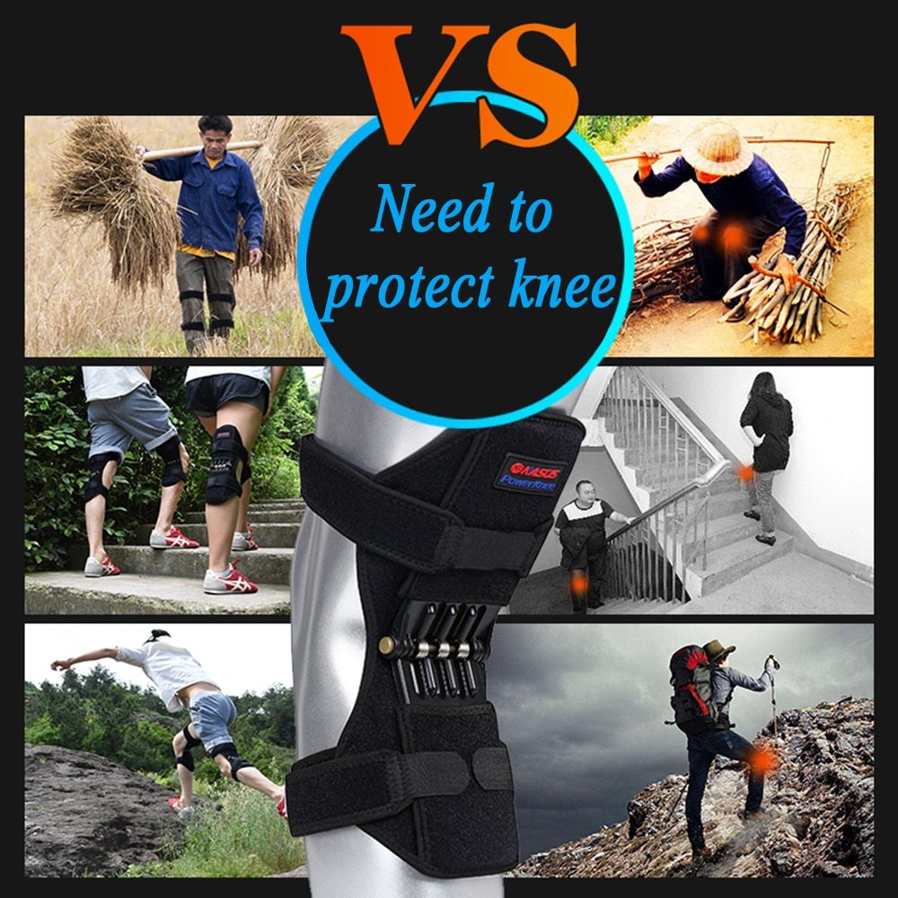 High Quality Knee Brace Patella Booster Spring Knee Brace Support For Mountaineering Squat Sports Knee Booster by DC-THE CEO