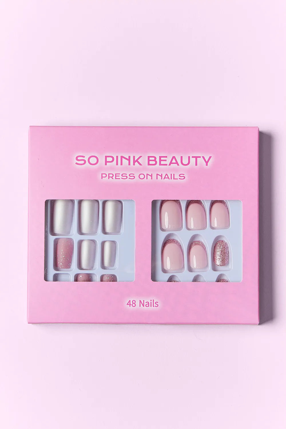 SO PINK BEAUTY Press On Nails 2 Packs by Trendsi