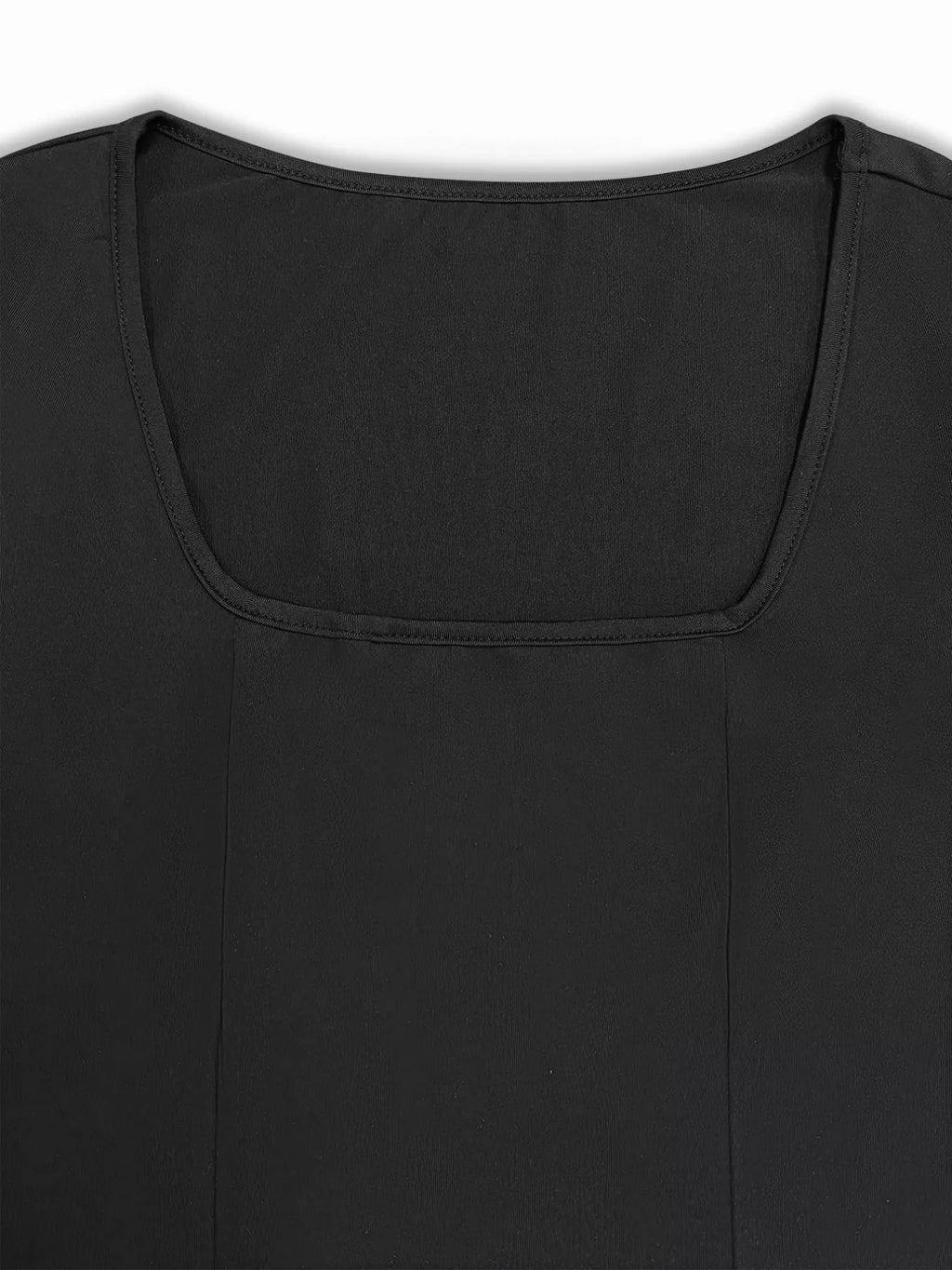 Square Neck Long Sleeve Slit Bodycon Maxi Dress by Trendsi