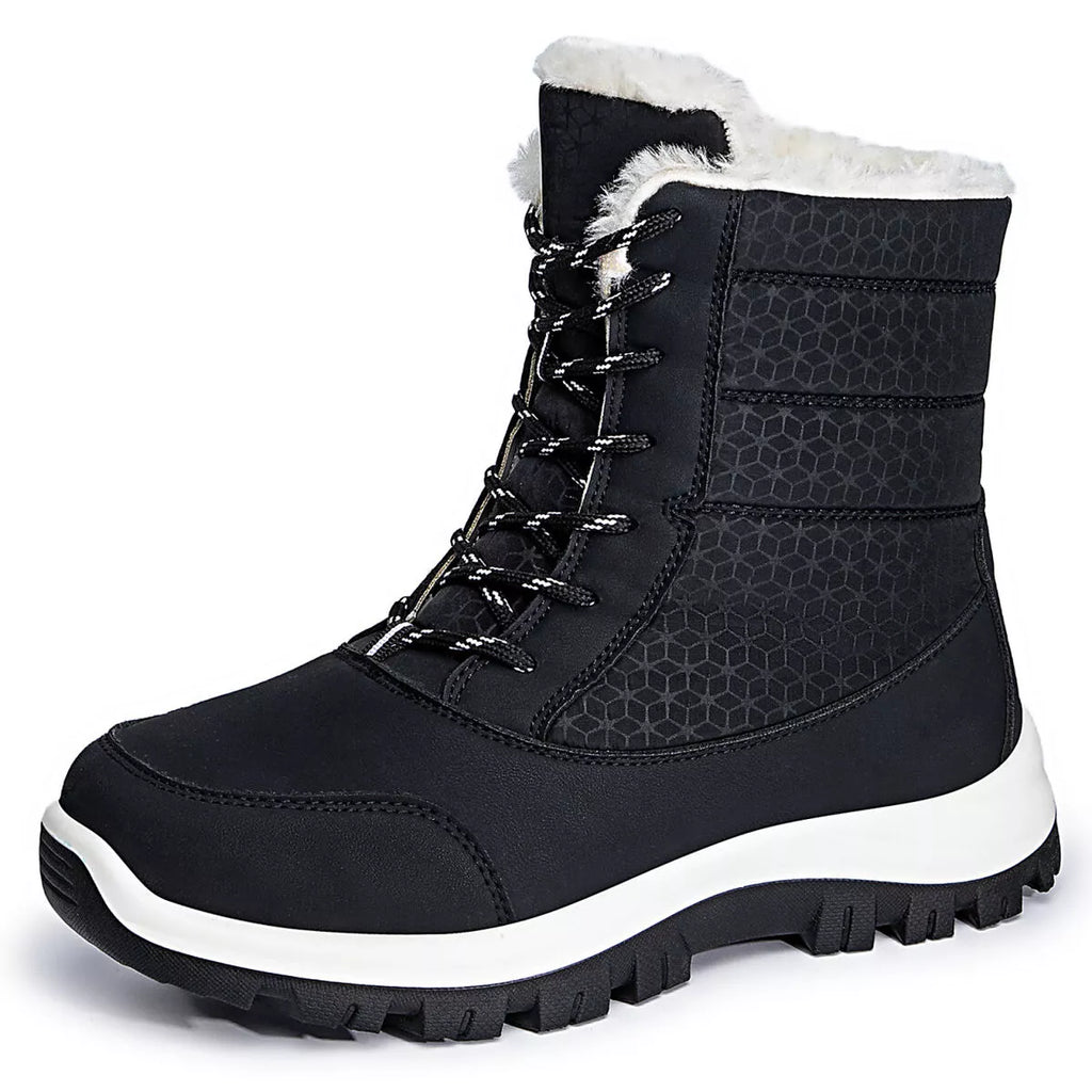 Winter Waterproof Snow Boots with Warm Fur Lining by Trendsi