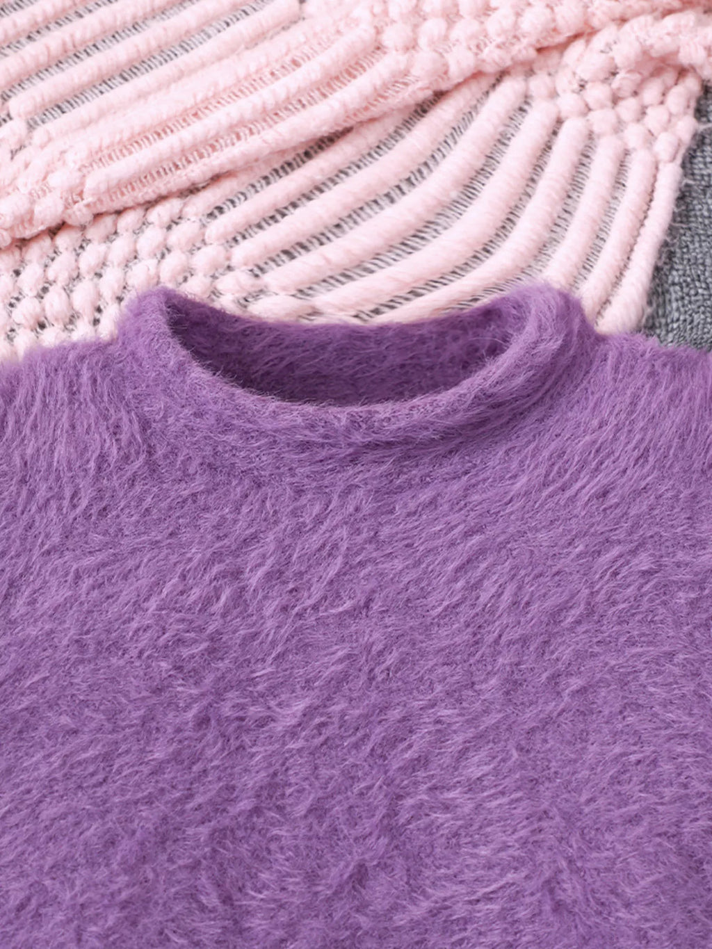 Children's Fuzzy Knit Top & Pants Set by Trendsi