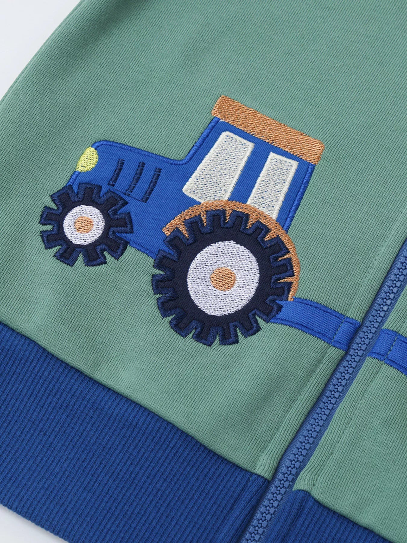 Children's Tractor Zip-Up Hoodie by Trendsi