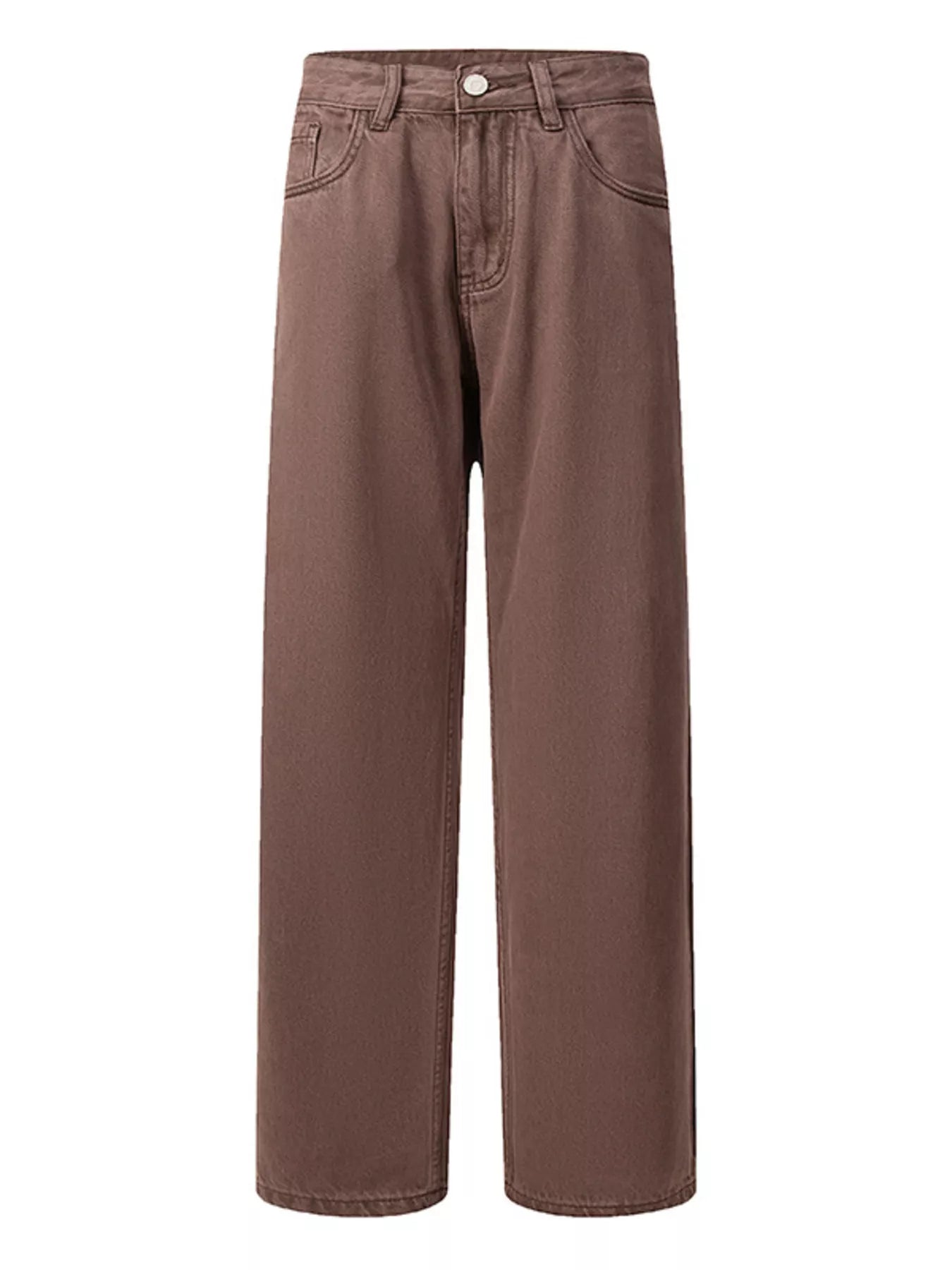Men's Vintage Wash Wide Leg Jeans by Trendsi