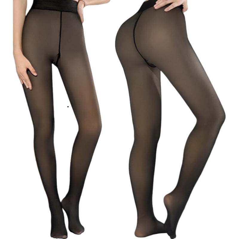 Warm Women's Light Leg Velvet Thickened Transparent Pantyhose by DC-THE CEO