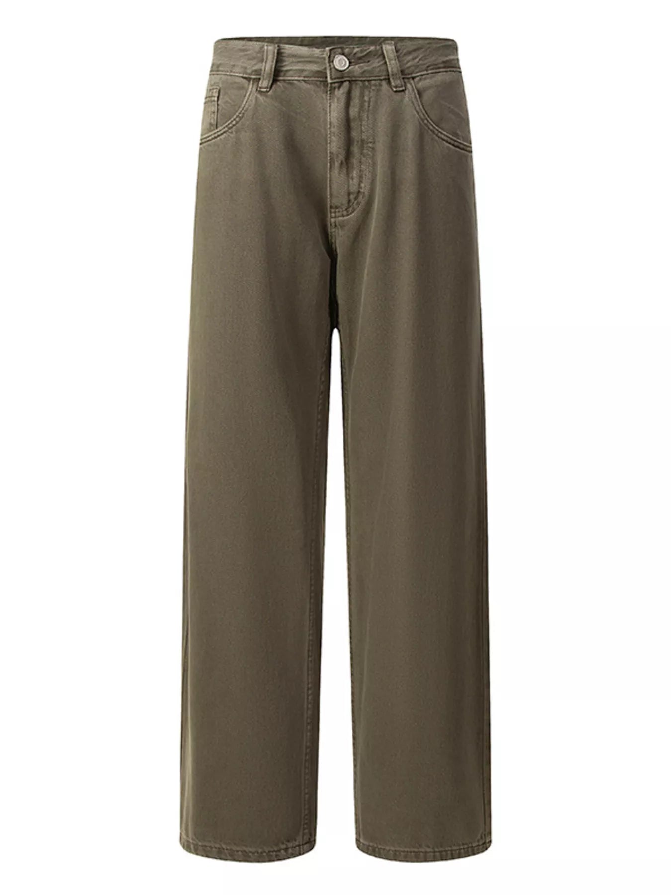 Men's Vintage Wash Wide Leg Jeans by Trendsi