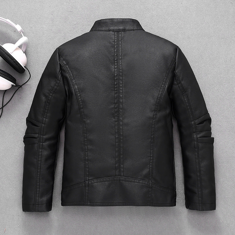 Children's Clothing Children's Leather Boys And Girls Motorcycle Jacket New European And American Children Medium And Big Children Fashionable Jacket by DC-THE CEO
