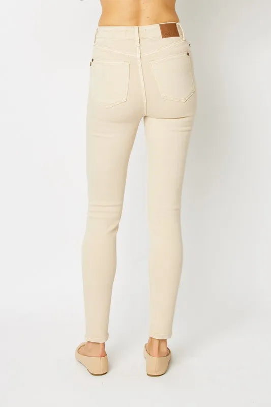 Judy Blue Full Size Garment Dyed Tummy Control Skinny Jeans by Trendsi