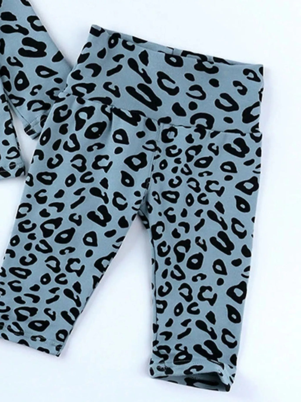 Children's Leopard Print Long Sleeve Top and Pants Set by Trendsi