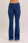Judy Blue High Waist Flare Jeans with Front Patch Pockets by Trendsi