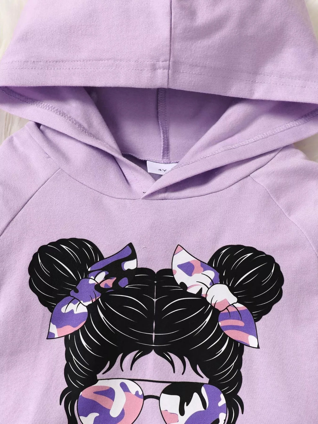 Children's Graphic Camo Print Hoodie & Pants Set by Trendsi