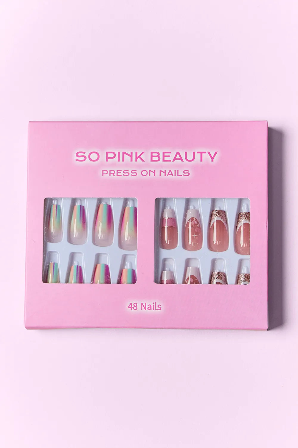 SO PINK BEAUTY Press On Nails 2 Packs by Trendsi