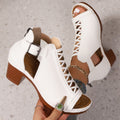 Open Toe Block Heels Sandals by Trendsi