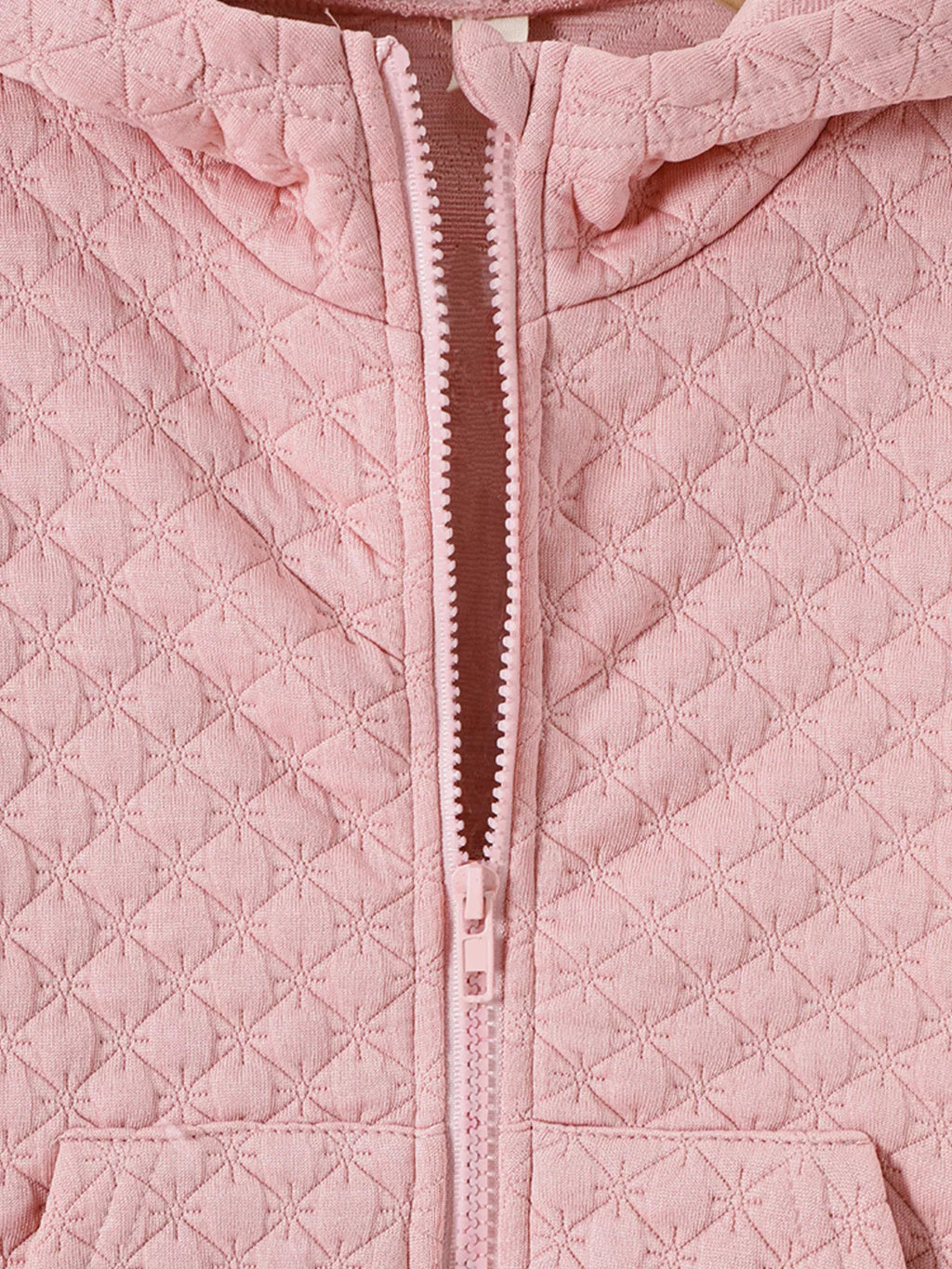 Children's Quilted Zip-Up Hooded Jacket by Trendsi