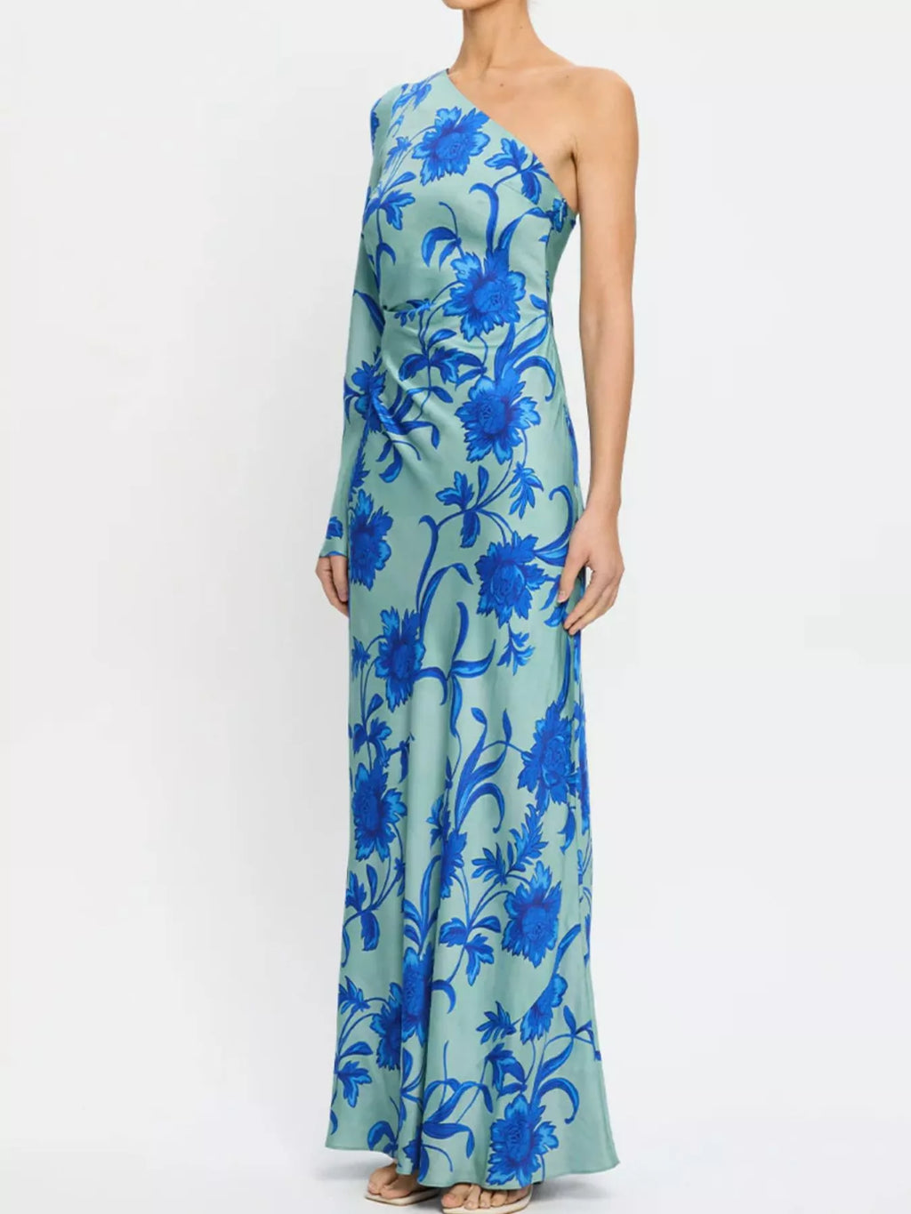 Floral Print One-Shoulder Maxi Dress by Trendsi