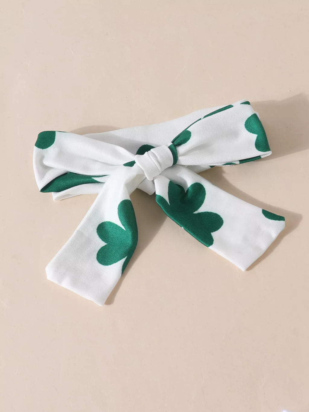 Children's Lucky Clover Long Sleeve Bodysuit and Flare Pants Set with Headband by Trendsi