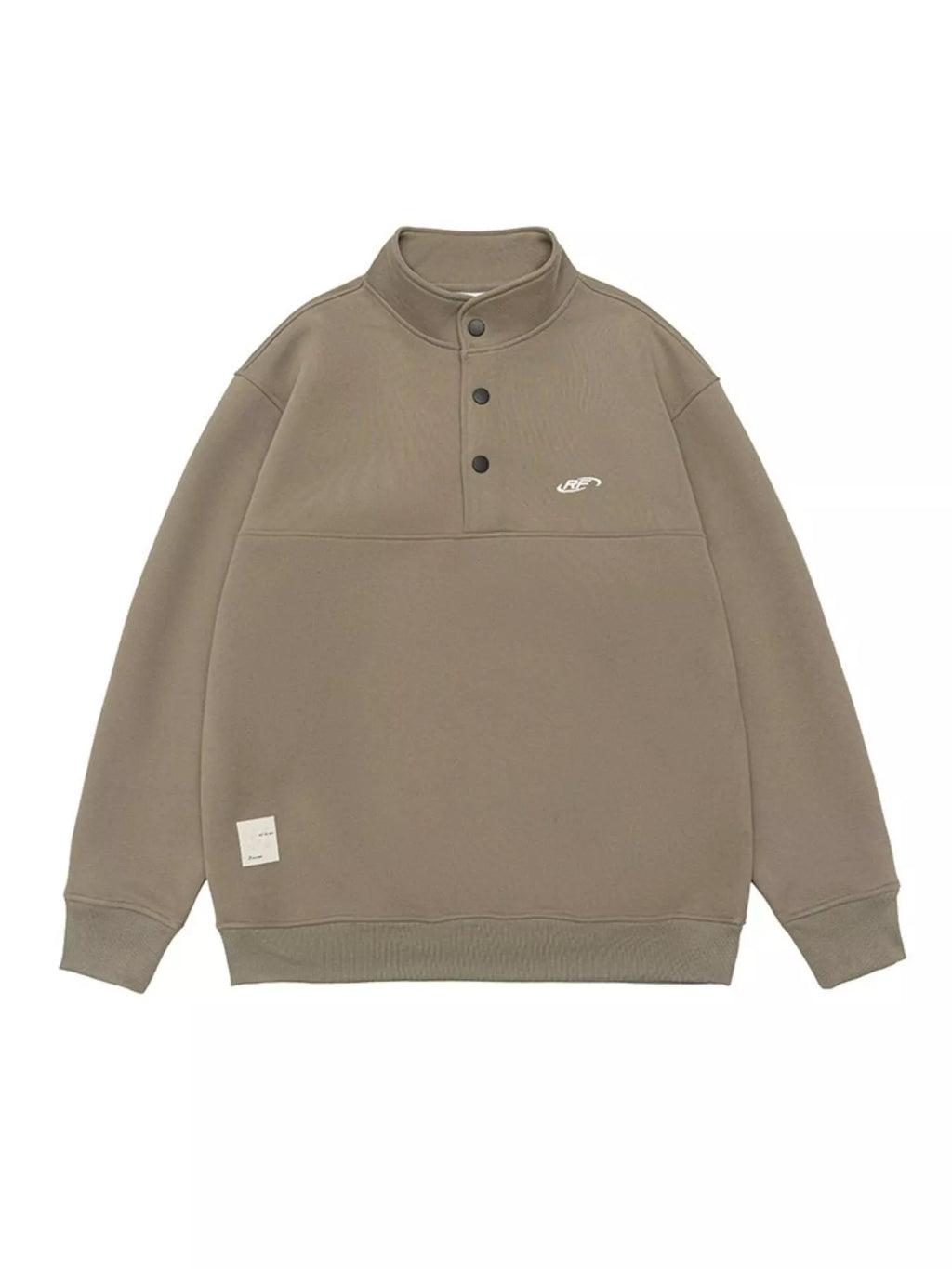 Men's Plus Size Button Detail Long Sleeve Sweatshirt by Trendsi