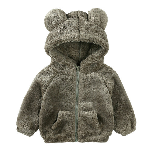 Children Berber Fleece Coat Children's Clothing Cartoon Bear Boy Thickened by DC-THE CEO